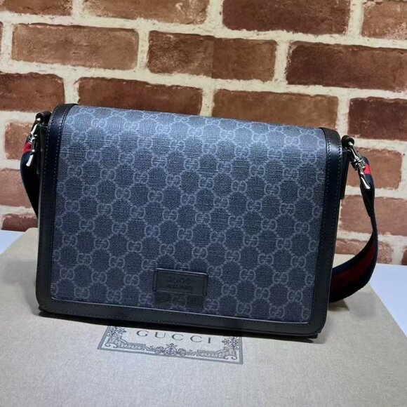 Gucci Chain Bag Shoulder Bag Blue Men's Briefcase